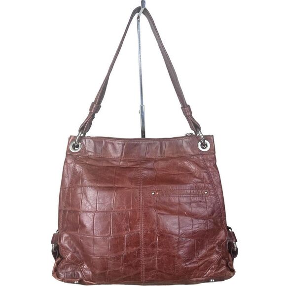 B. Makowsky Genuine Leather Hobo Studded Hobo Shoulder Bag - Picture 2 of 16